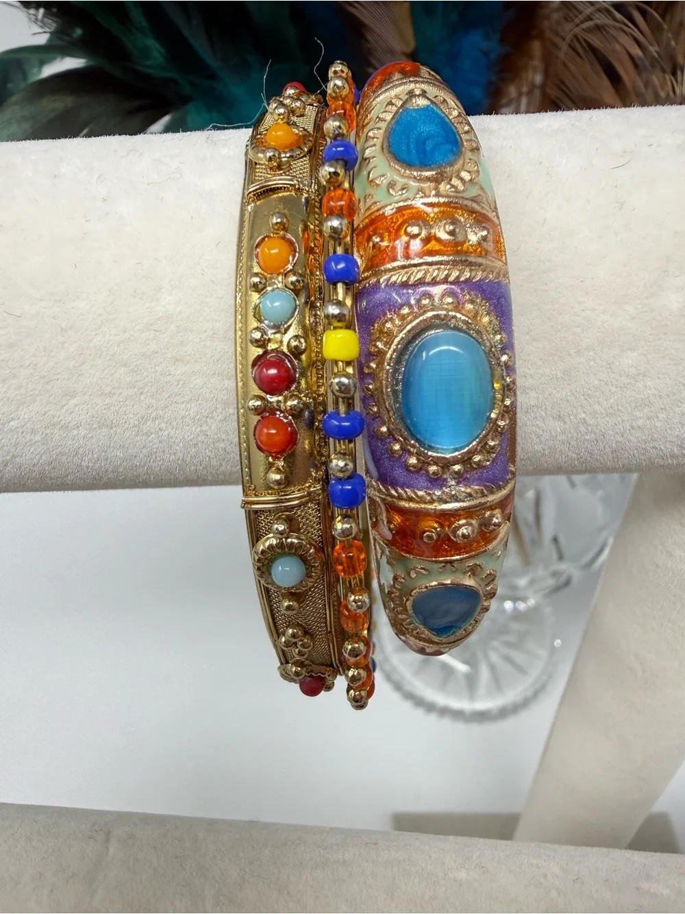 🚨SOLD🚨Women Gold Tone Bracelet Stack - Picture 3 of 9